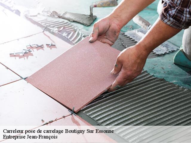 Carreleur pose de carrelage  91820